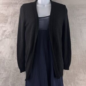 Courreges Paris Cardigan Womens Size 0 Black Vintage Knit Designer